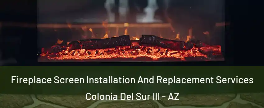Fireplace Screen Installation And Replacement Services Colonia Del Sur III - AZ