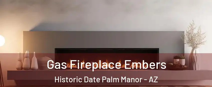 Gas Fireplace Embers Historic Date Palm Manor - AZ